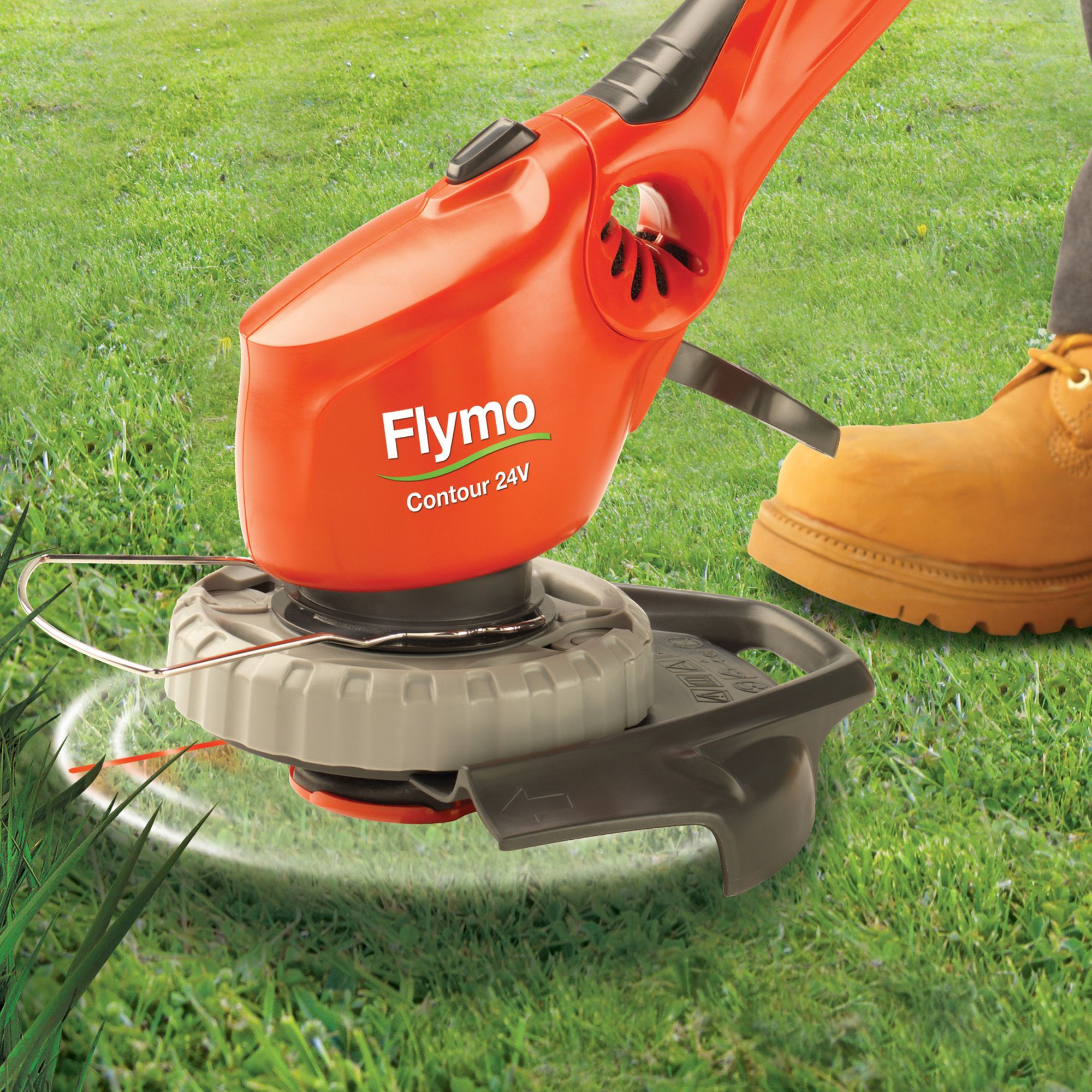 flymo contour cordless 20v li grass trimmer