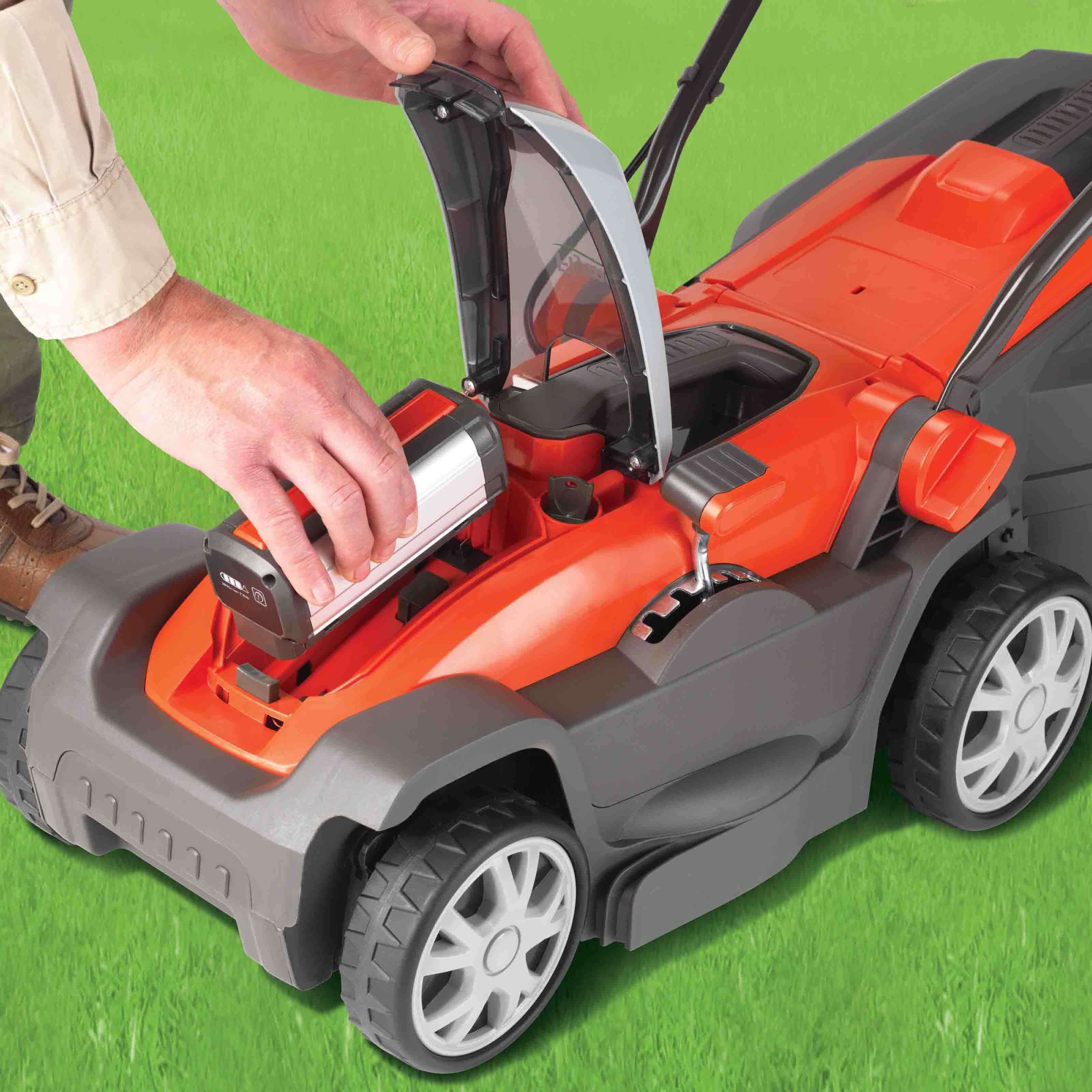 Flymo Mighty Mo Cordless Lawnmower | DIY at B&Q