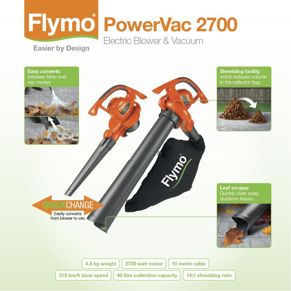 Flymo on sale vac 2700