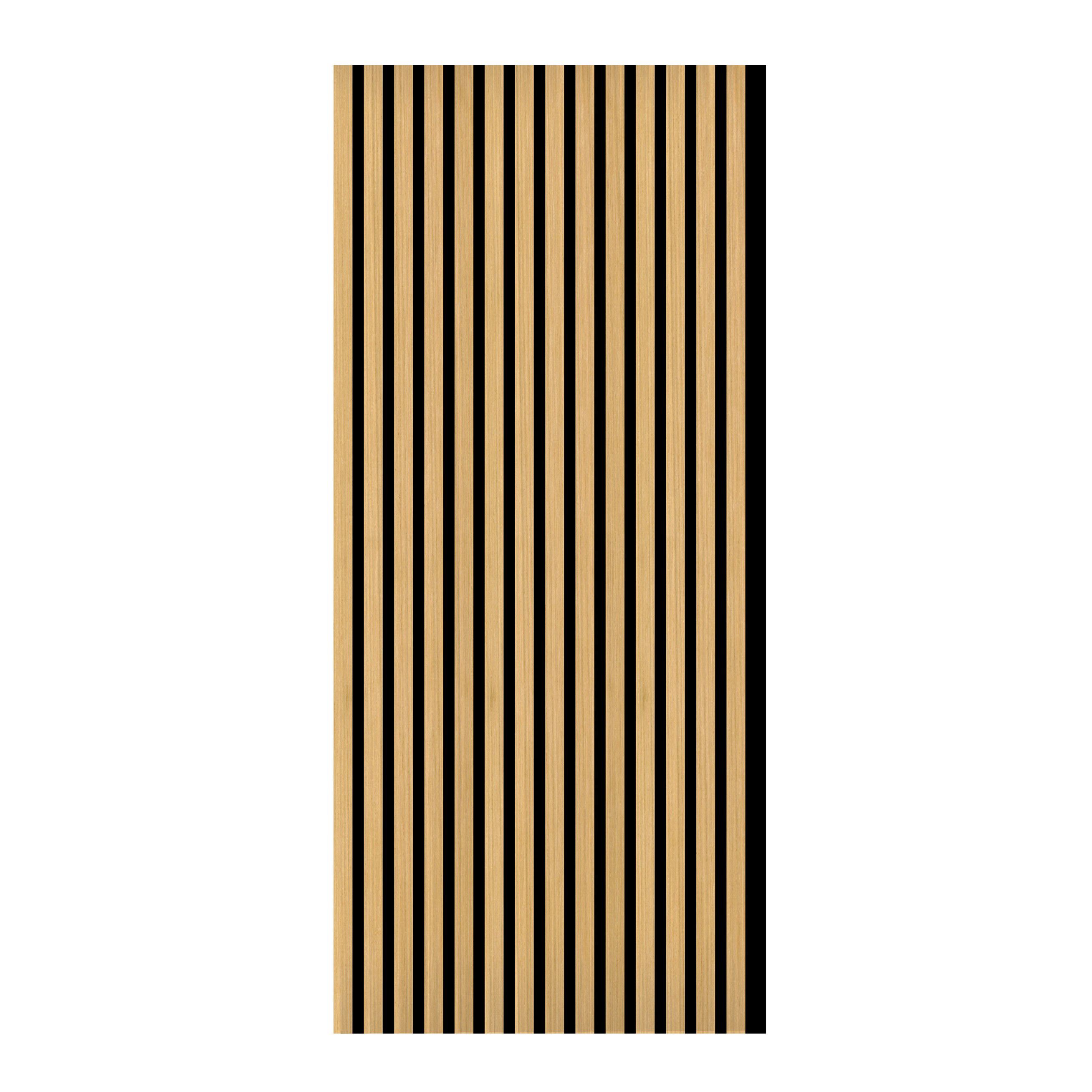 FN Acustico Brown Oak veneer Acoustic panel (L)1200mm (W)572.5mm, 3.6kg ...