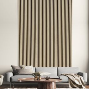 FN Acustico Oak veneer Acoustic panel (L)2400mm (W)572.5mm, 7.2kg