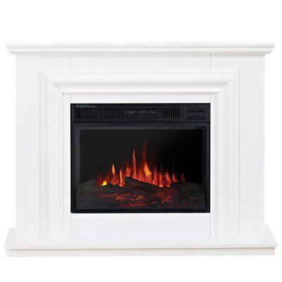 Focal Point Amersham White Electric Fire suite
