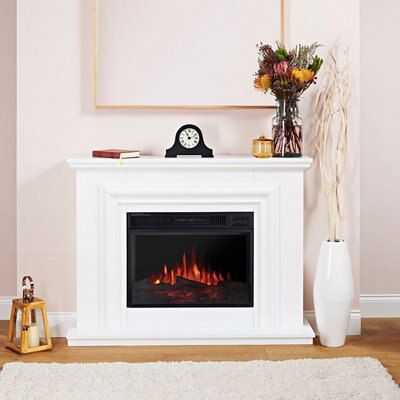 Focal Point Amersham White Electric Fire suite