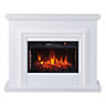 Focal Point Amersham White Freestanding Electric Fire suite