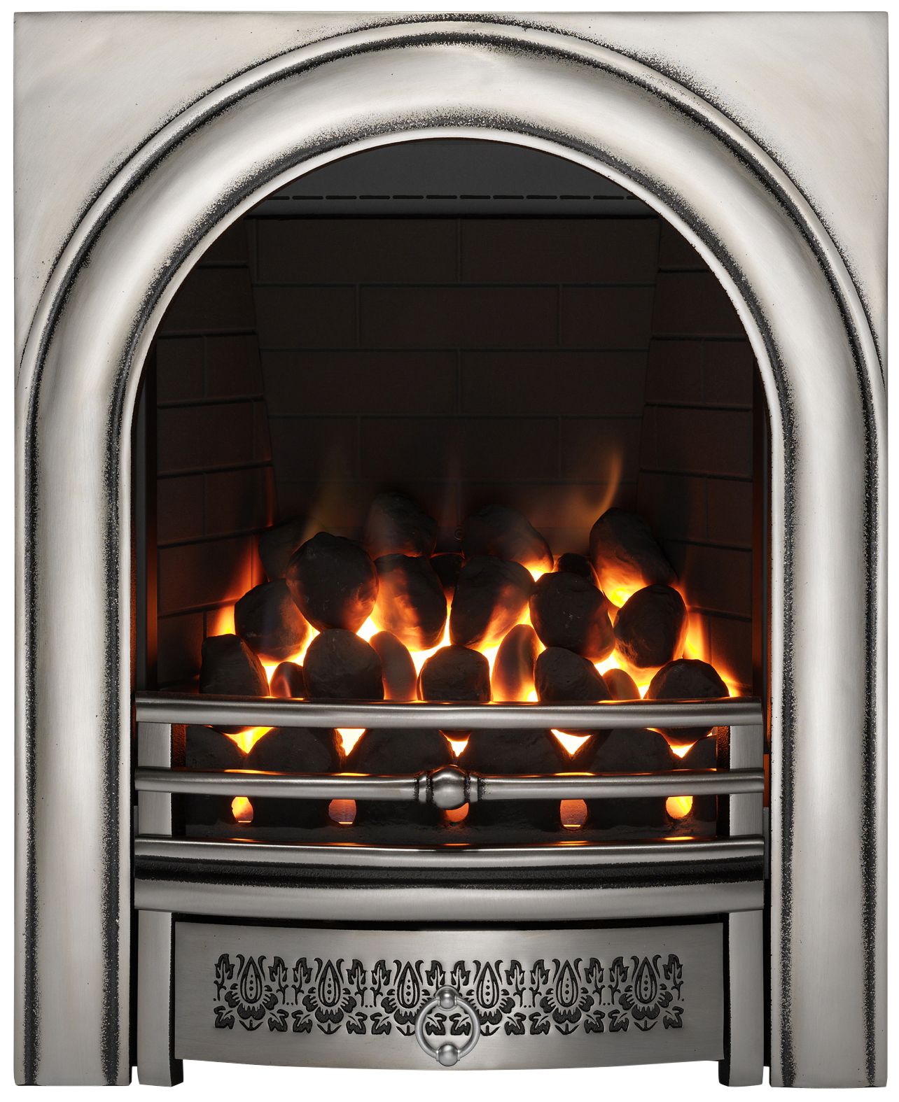 Focal Point Arch Gas fire Chrome effect Remote controlled 3.75kW Gas Fire