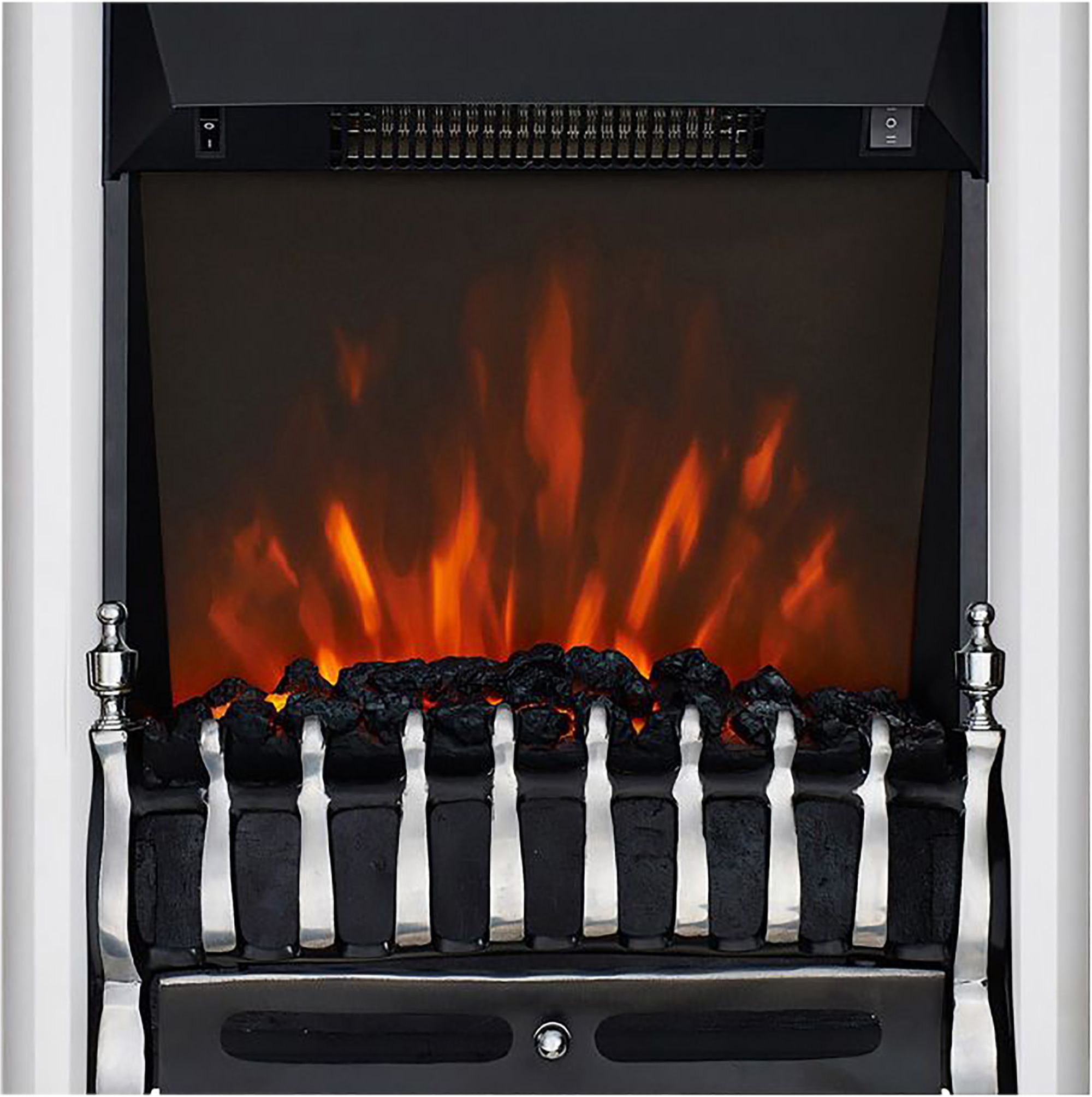 Focal Point Blenheim 2kW Chrome effect Electric Fire | DIY at Bu0026Q
