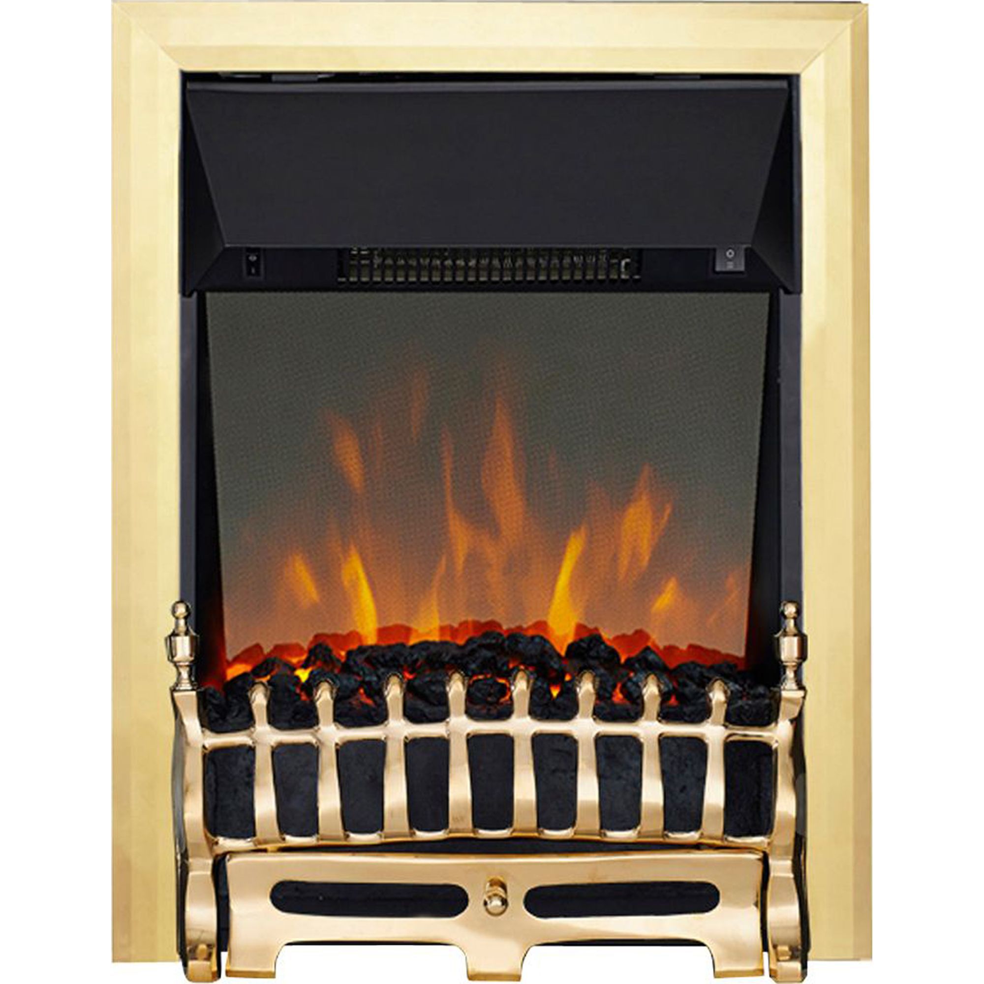 Focal Point Blenheim Brass effect Electric Fire DIY at B&Q