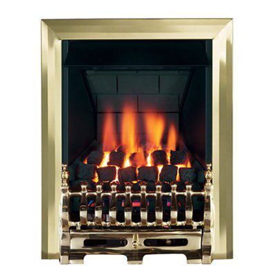 Focal Point Blenheim Brass effect Remote controlled Gas Fire