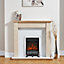 Focal Point Blenheim Chrome effect Electric fire suite