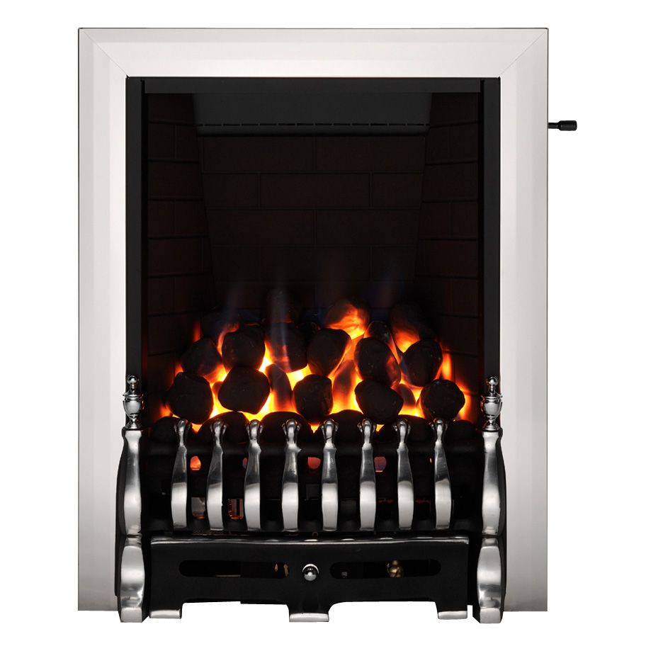 Focal Point Blenheim high efficiency Chrome effect Slide control Gas Fire |  DIY at Bu0026Q