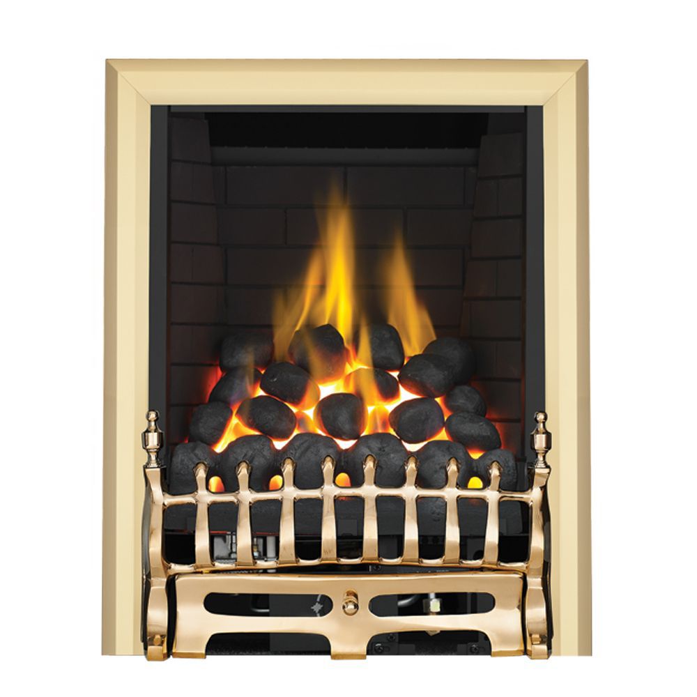 Focal Point Blenheim full depth Brass effect Manual control Gas Fire | DIY  at Bu0026Q