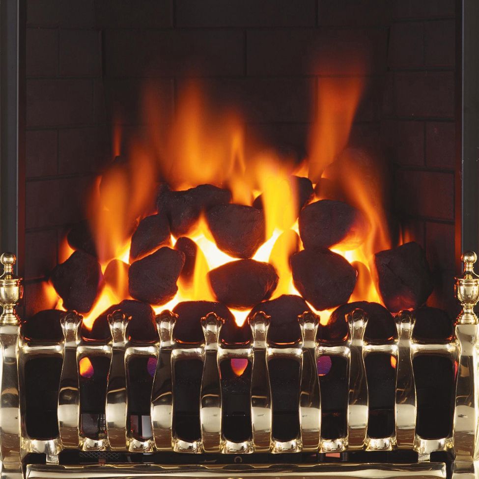 Focal Point Blenheim Gas fire Brass effect Slide control 3.75kW Gas Fire