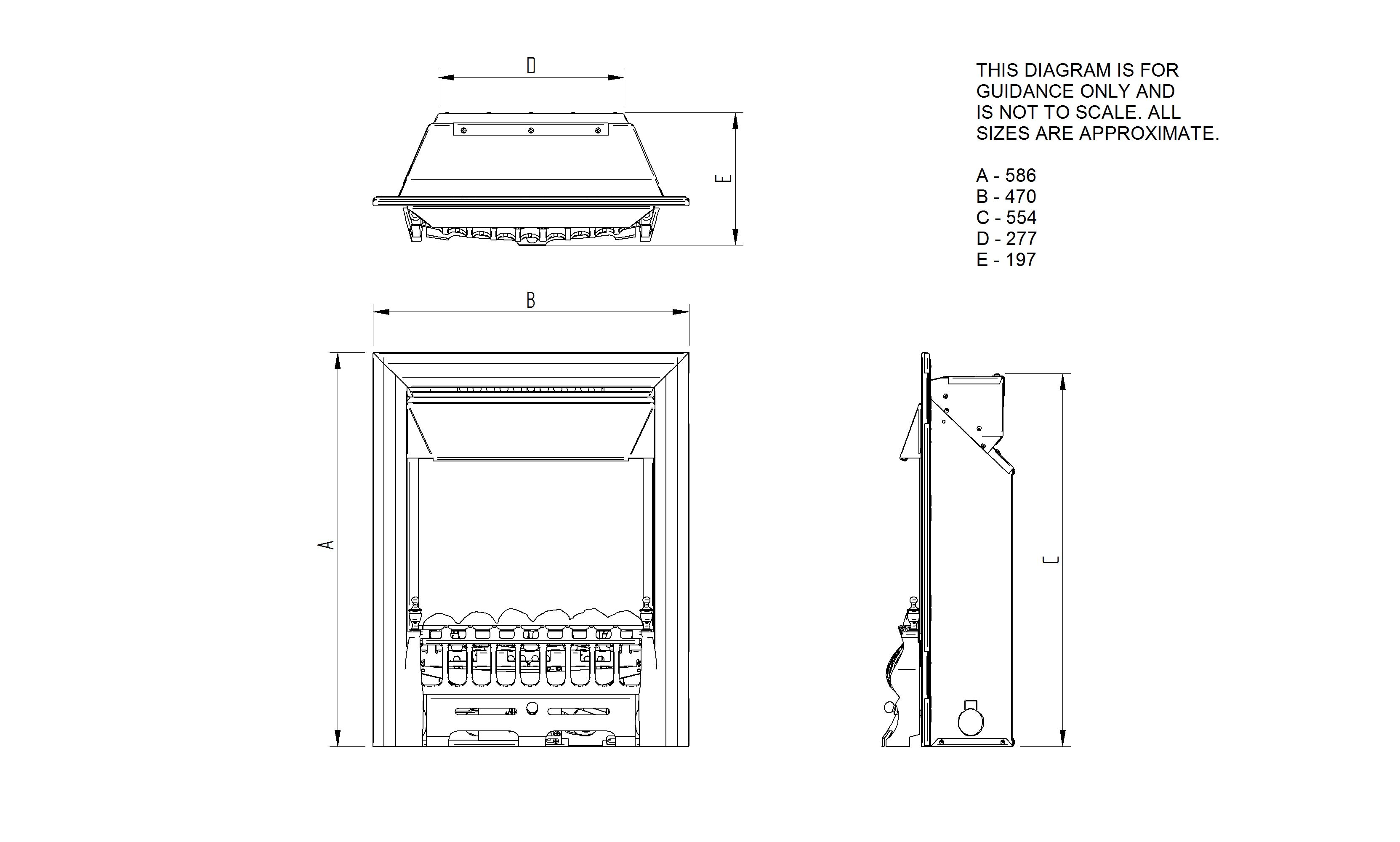Focal Point Blenheim high efficiency Black Manual control Gas Fire | DIY at  Bu0026Q