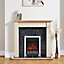 Focal Point Blenheim Kingswood Chrome effect Fire suite