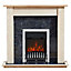 Focal Point Blenheim Kingswood Chrome effect Fire suite