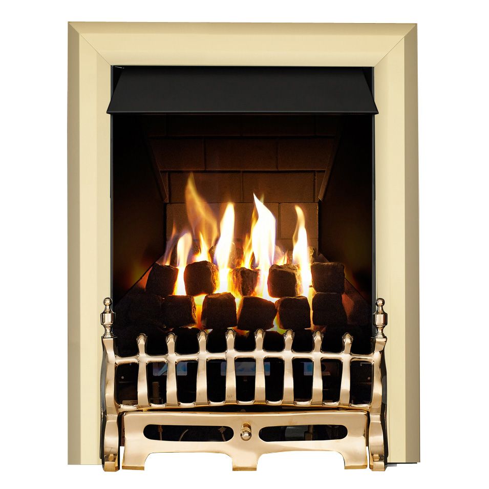 Focal Point Blenheim multi flue Brass effect Slide control 3.1kW Gas Fire