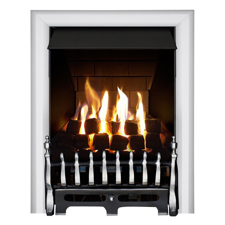 Focal Point Blenheim multi flue Chrome effect Remote controlled 3.1kW Gas Fire