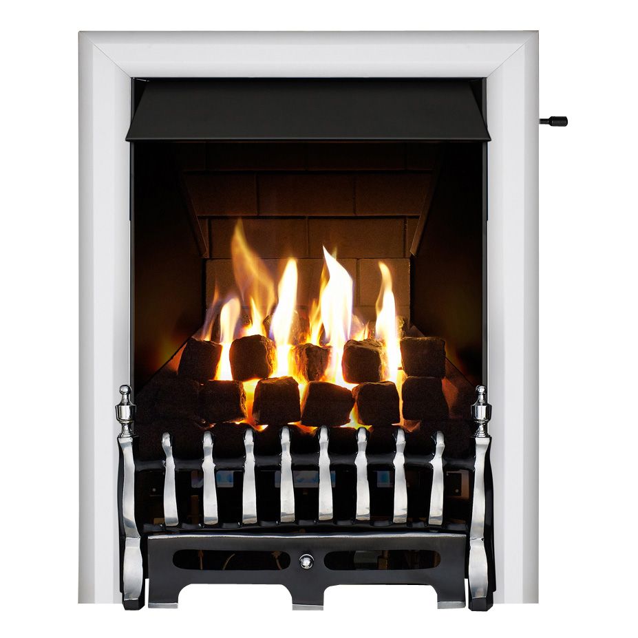 Focal Point Blenheim high efficiency Chrome effect Slide control Gas Fire |  DIY at Bu0026Q