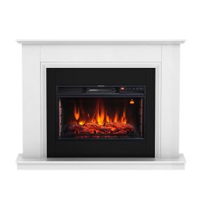 Focal Point Calbourne White Freestanding Electric Fire suite