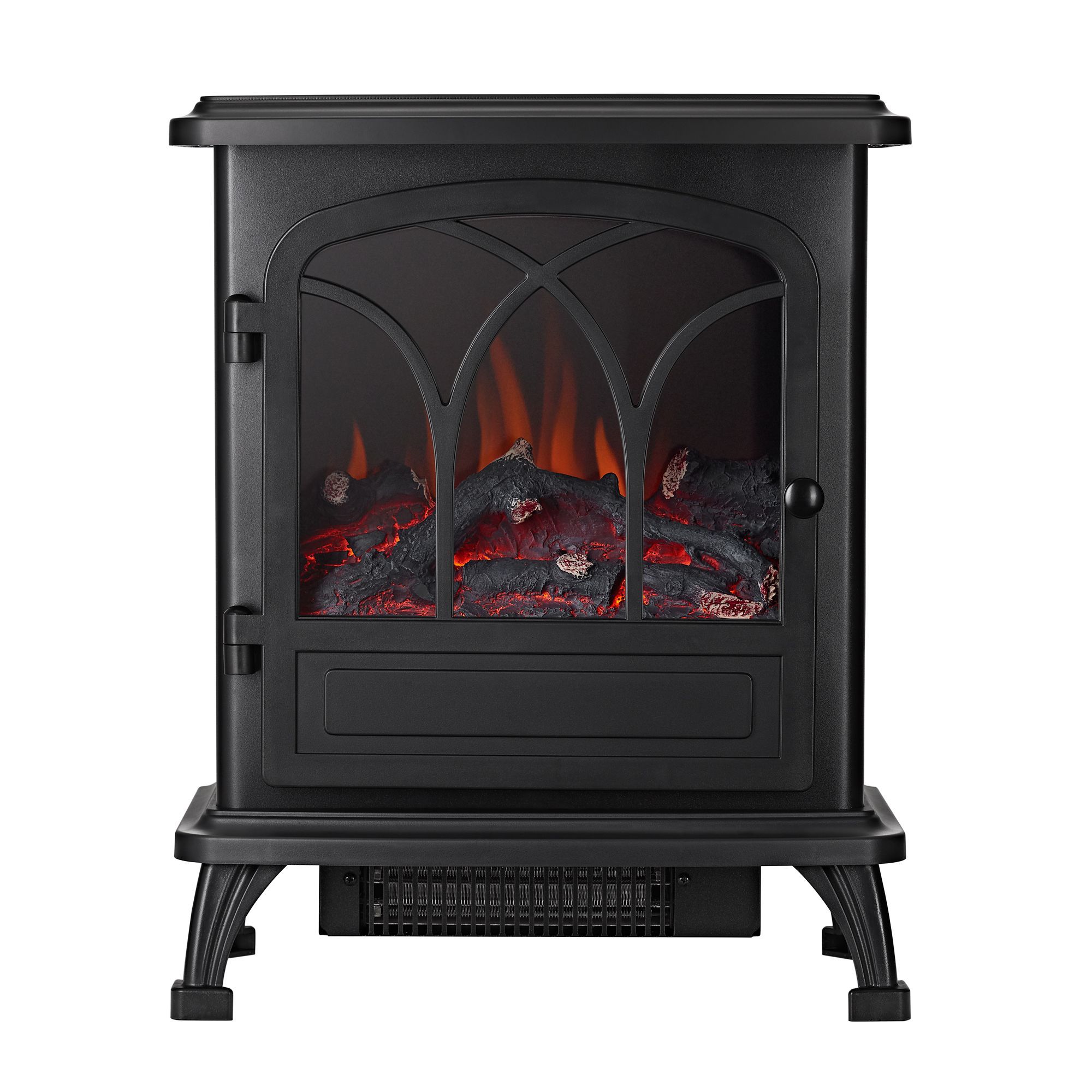 Dimplex Opti-myst Traditional Black Cast iron effect Electric Stove | DIY  at Bu0026Q