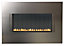 Focal Point Cascara Brushed stainless steel effect Manual control Gas Fire