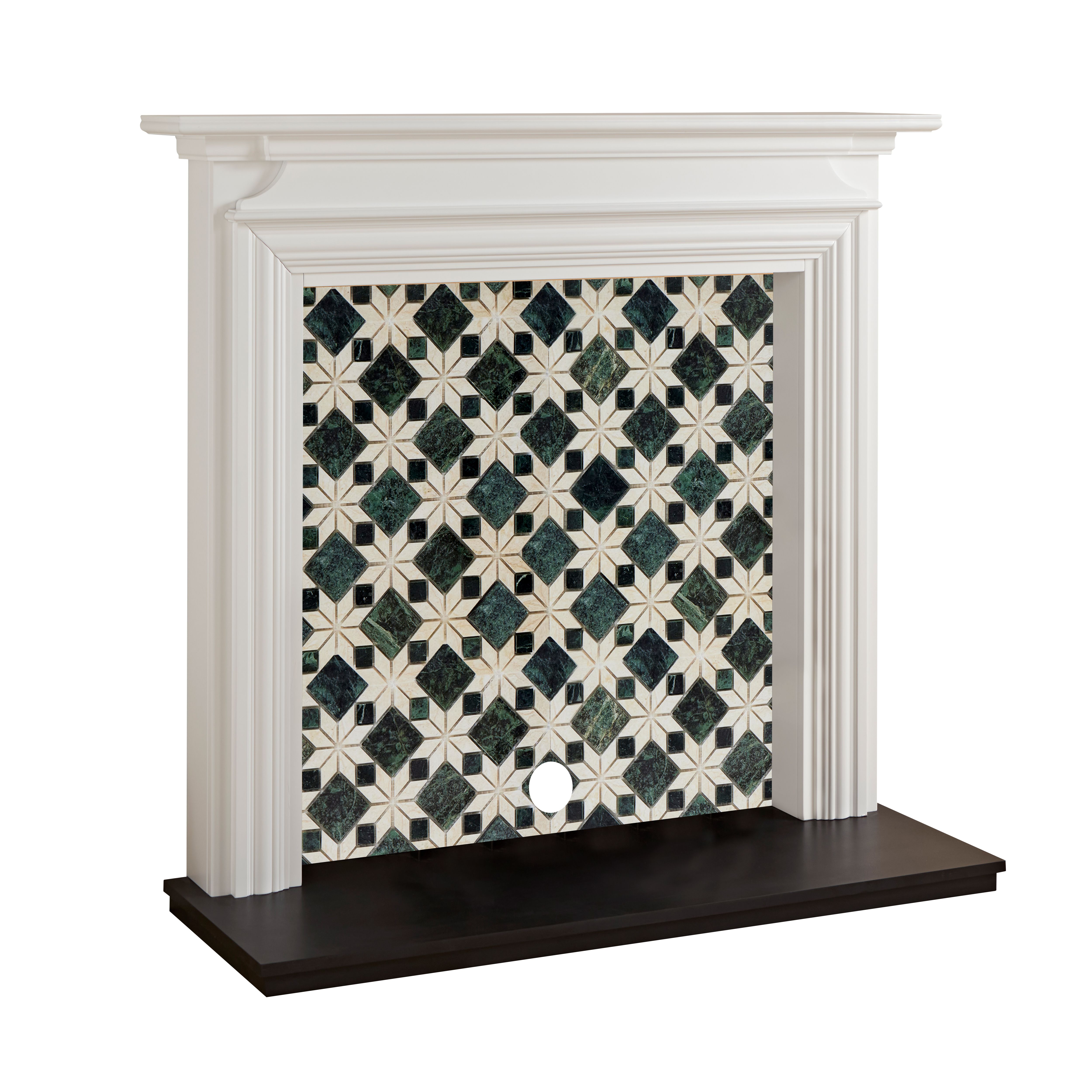 Focal Point Charlottesville White & black MDF Timeless Fireplace surround set