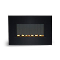 Focal Point Cheshire Black glass frame Black Manual control Gas Fire