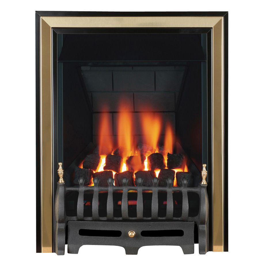 Focal Point Classic multi flue Black Brass effect Manual control Gas Fire