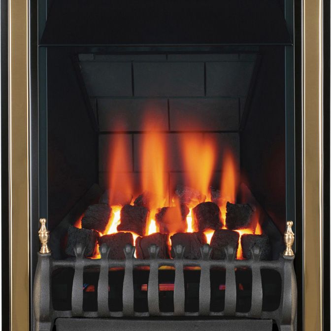 Focal Point Classic multi flue Black Brass effect Manual control Gas Fire