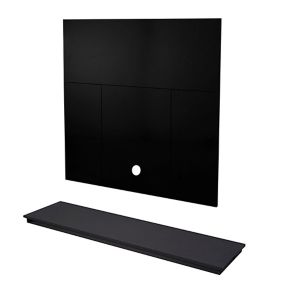 Focal Point Contemporary Granite effect Back panel & hearth (W)1250mm (D)380mm
