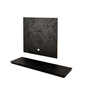 Focal Point Contemporary Slate effect Back panel & hearth (W)1250mm (D)380mm