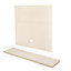Focal Point Contemporary Stone effect Back panel & hearth (W)1250mm (D)380mm