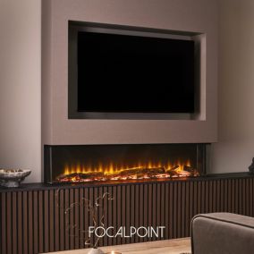Focal Point Eccentra 1500 2kW Black Media wall Fire (H)514mm (W)1515mm (D)220mm