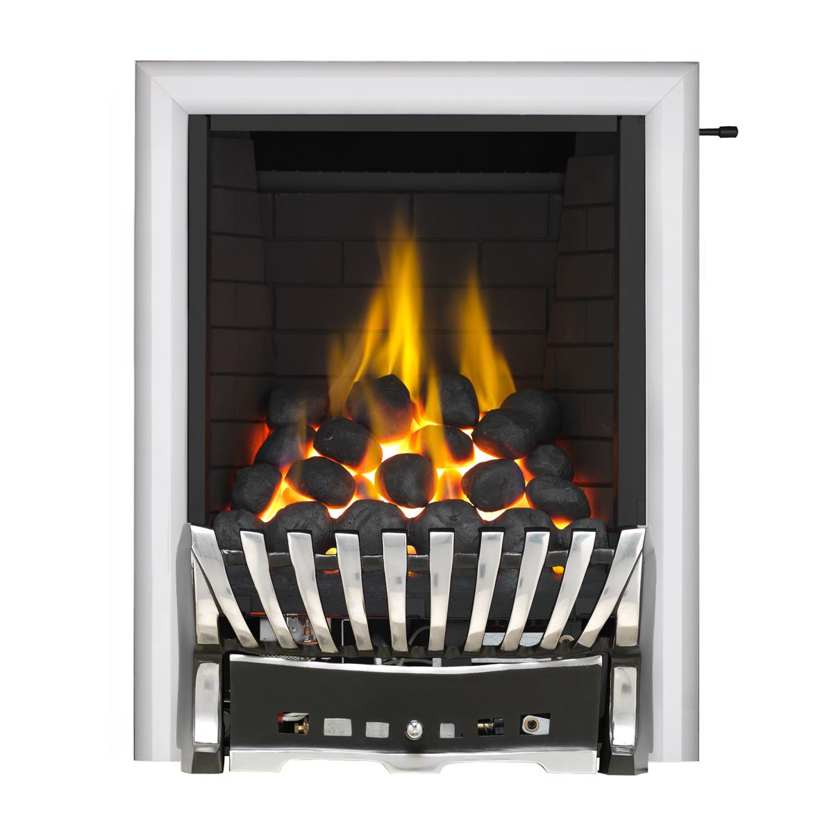 Focal Point Elegance Full depth Black Chrome effect Gas Fire DIY at B&Q