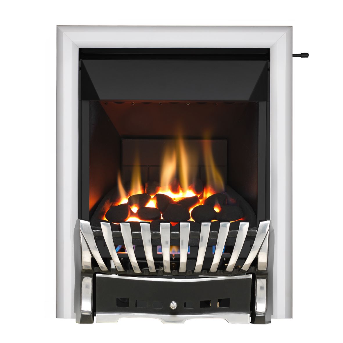 Focal Point Elegance High efficiency Black Chrome effect Slide control Gas Fire