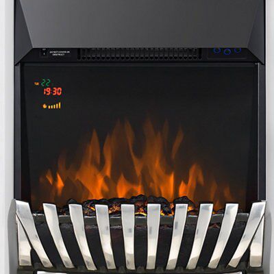 Focal Point Elegance Kingswood Chrome effect Freestanding Electric Fire suite