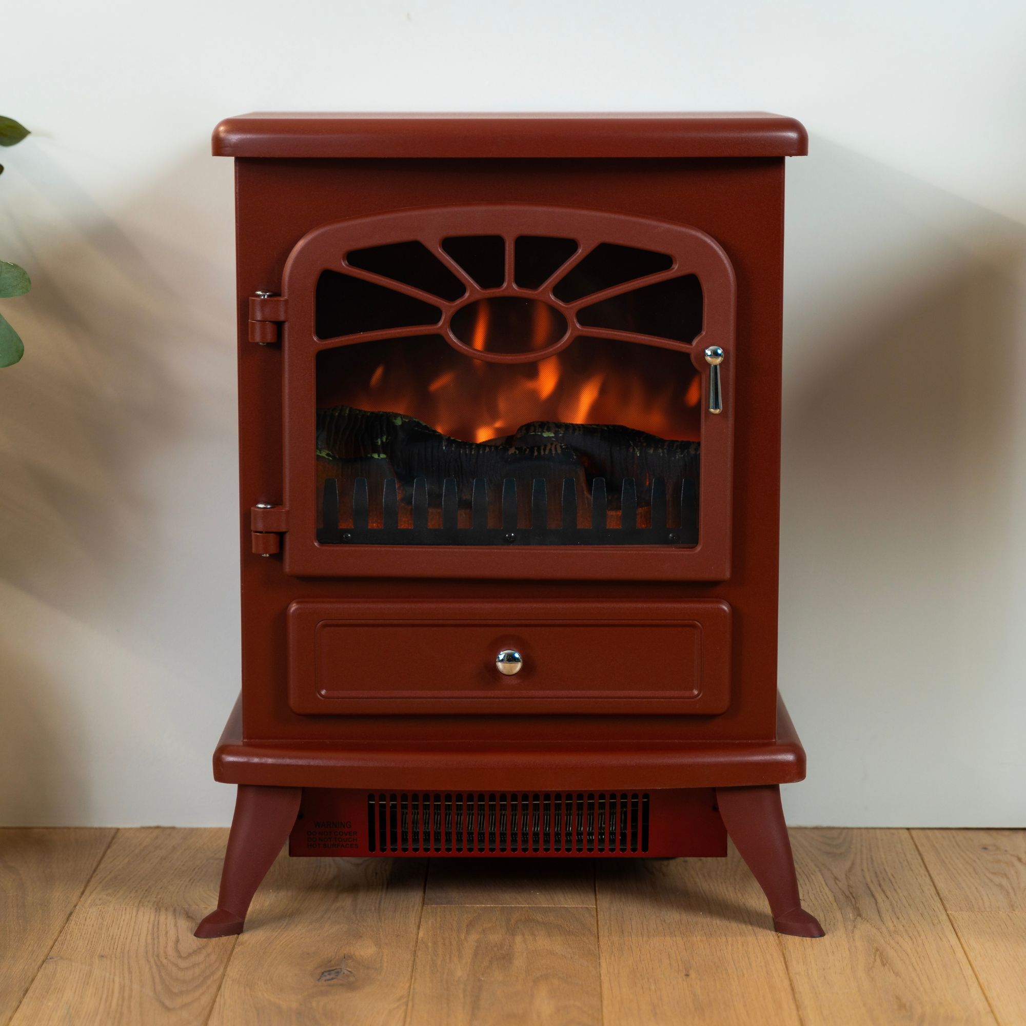Focal Point ES 2000 Traditional 1.8kW Gloss Burgundy Electric Stove | DIY  at Bu0026Q