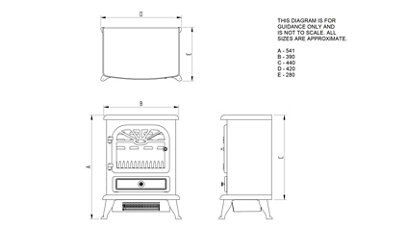 Focal Point ES 2000 Traditional 1.8kW Matt Blue Electric Stove | DIY at Bu0026Q