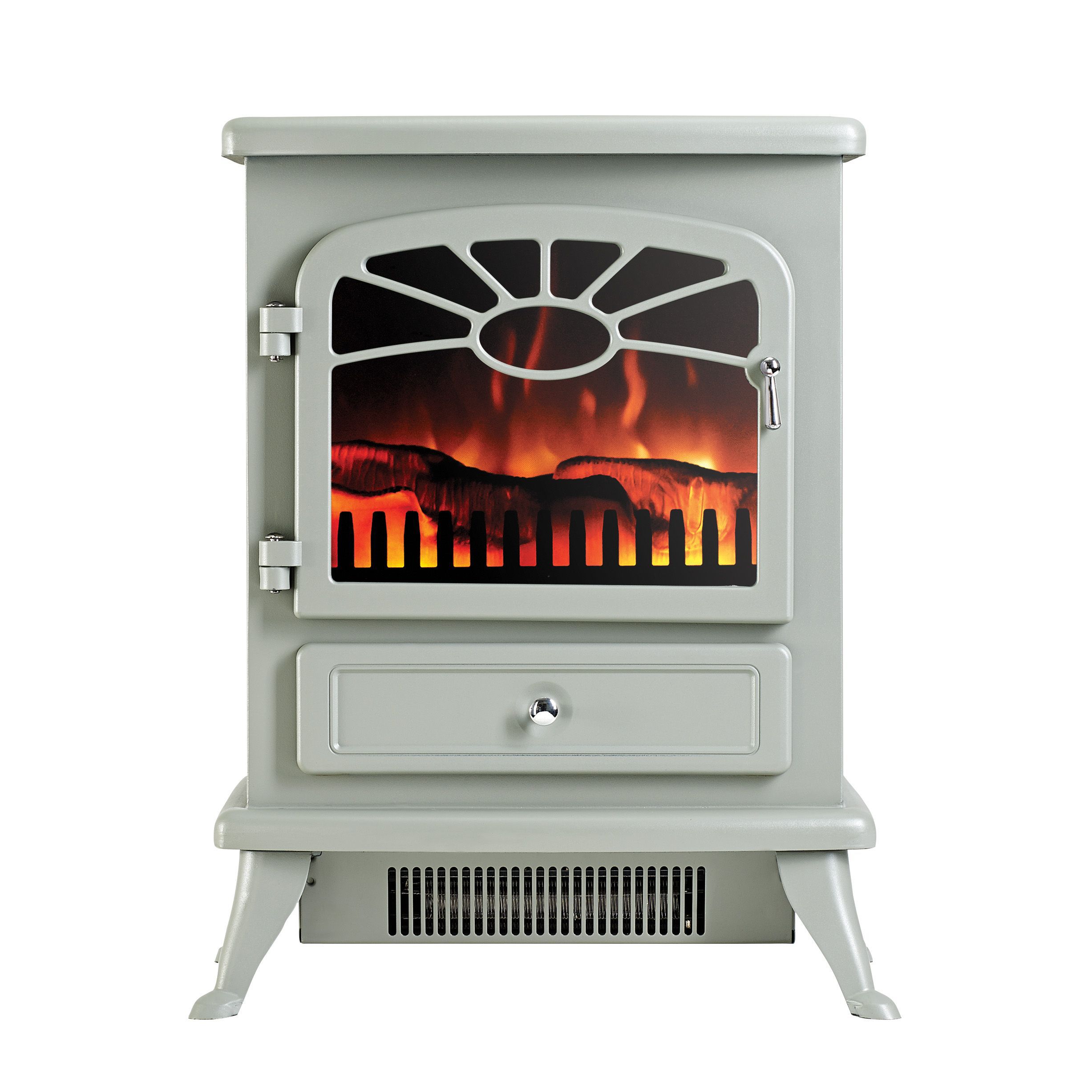 Focal Point ES 2000 Traditional 1.8kW Matt Grey Electric Stove | DIY at Bu0026Q