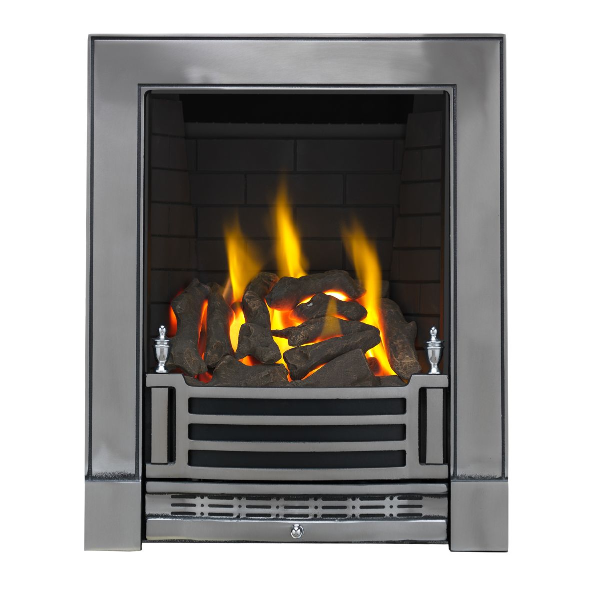 Focal Point Finsbury Chrome effect Gas Fire DIY at B&Q