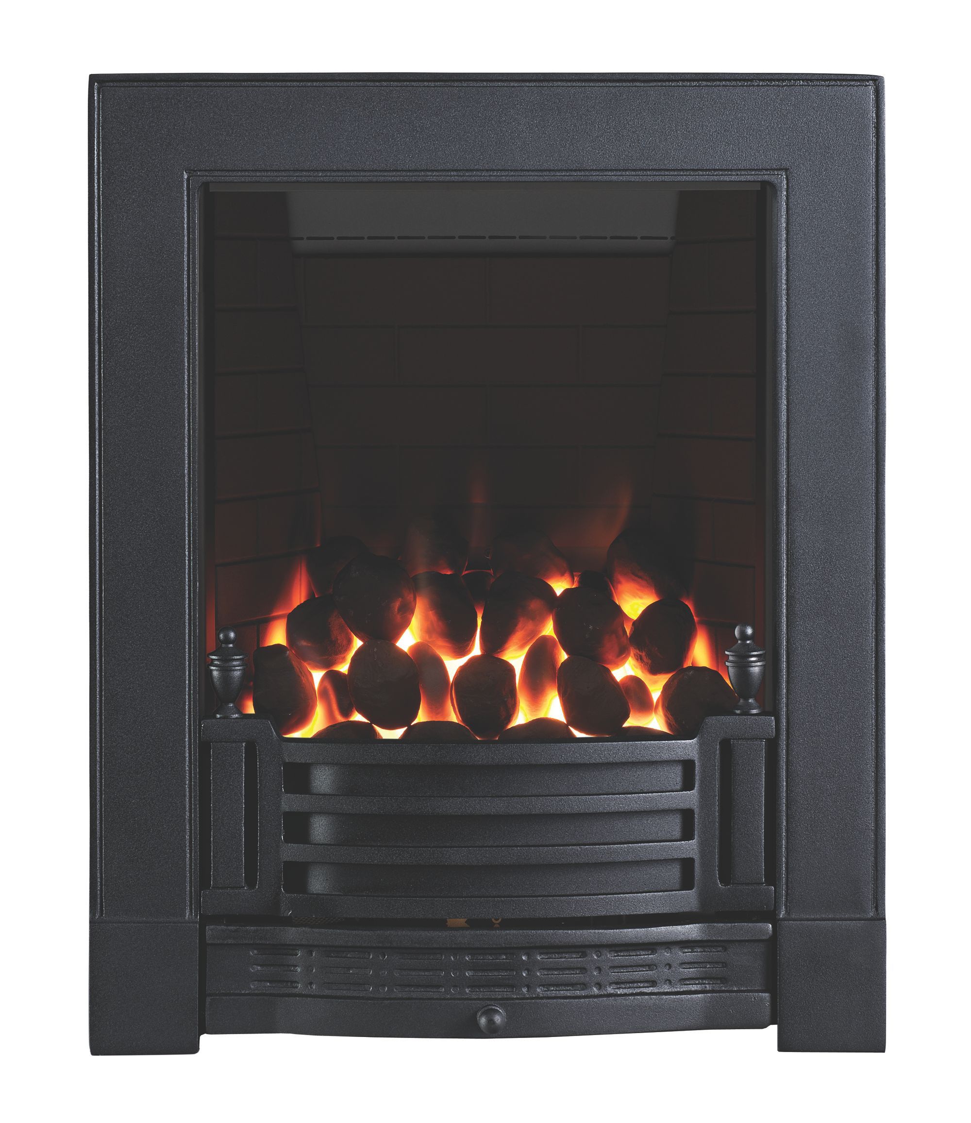 Focal Point Finsbury full depth Black Manual control Gas Fire | DIY at Bu0026Q