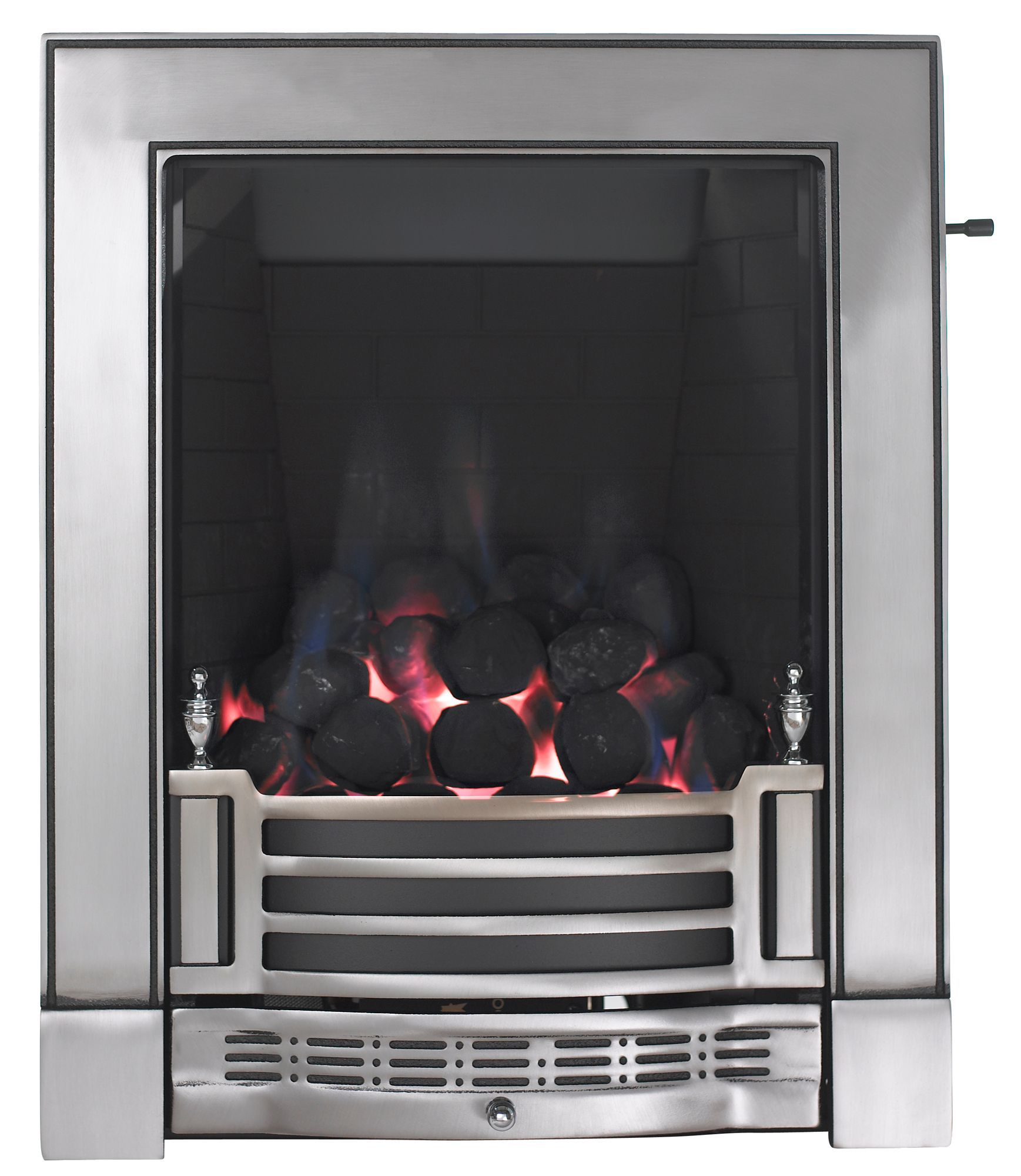 Focal Point Finsbury full depth Chrome effect Slide control 3.75kW Gas Fire