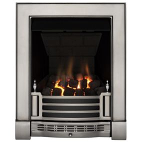 Focal Point Finsbury multi flue Chrome effect Remote controlled Gas Fire FPFBQ247