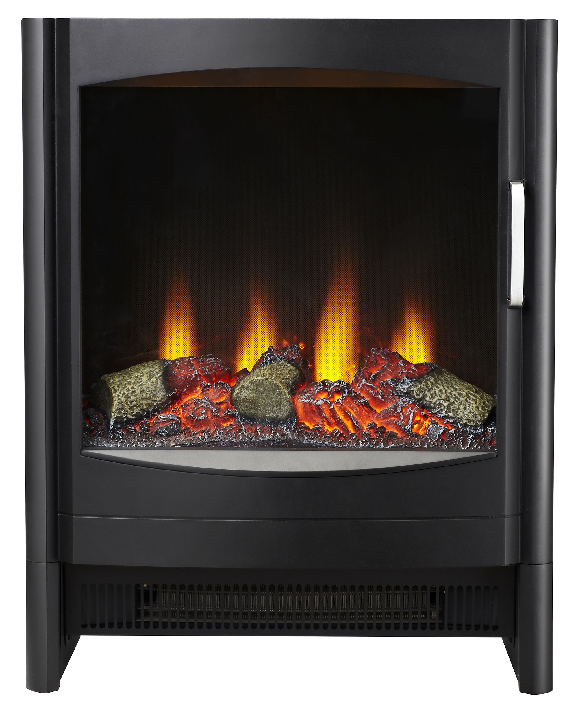 Be Modern Wilmslow Modern 2kW Matt Black Electric Stove | DIY at Bu0026Q