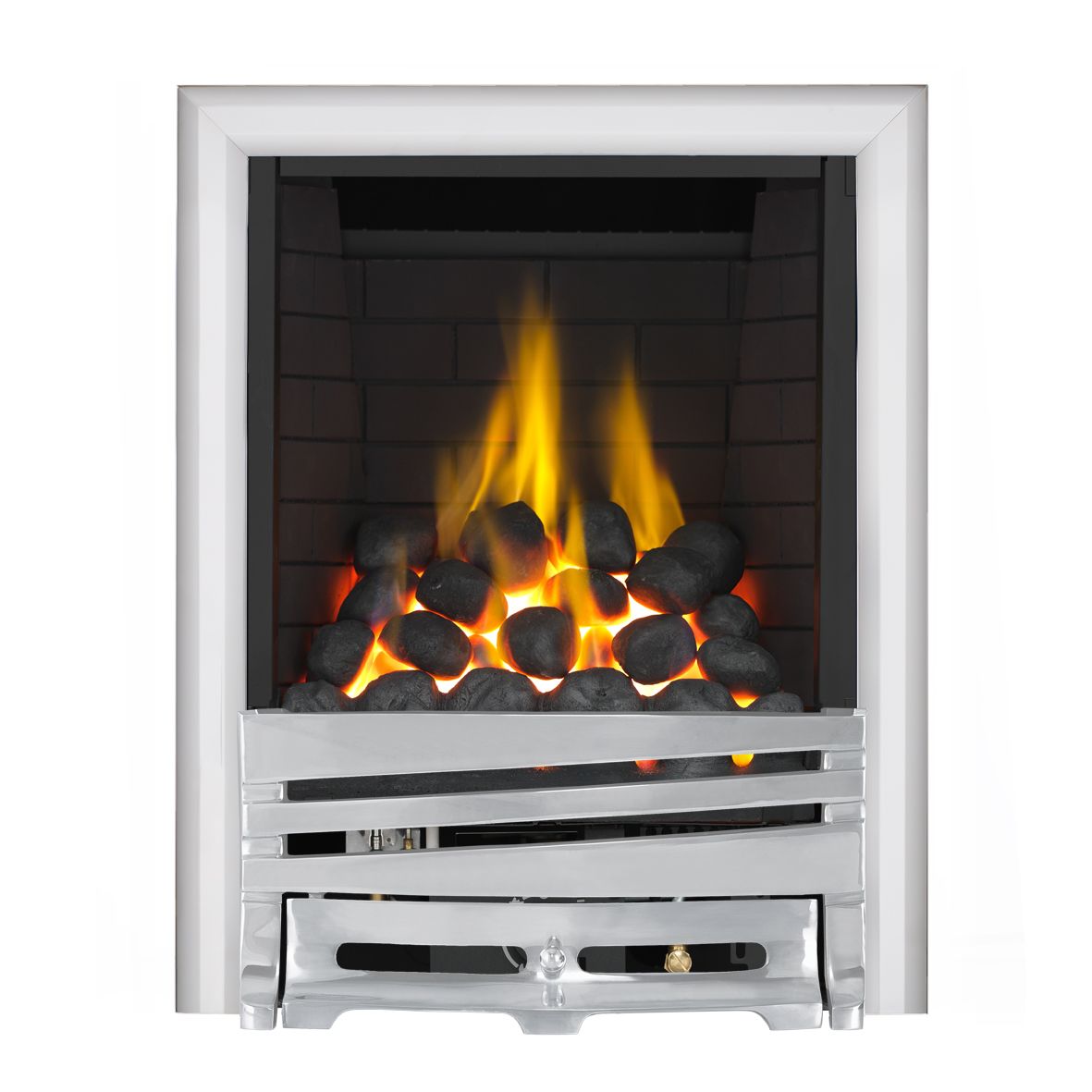 Focal Point Horizon Chrome effect Remote controlled Gas Fire FPRBQ509 DIY at B&Q