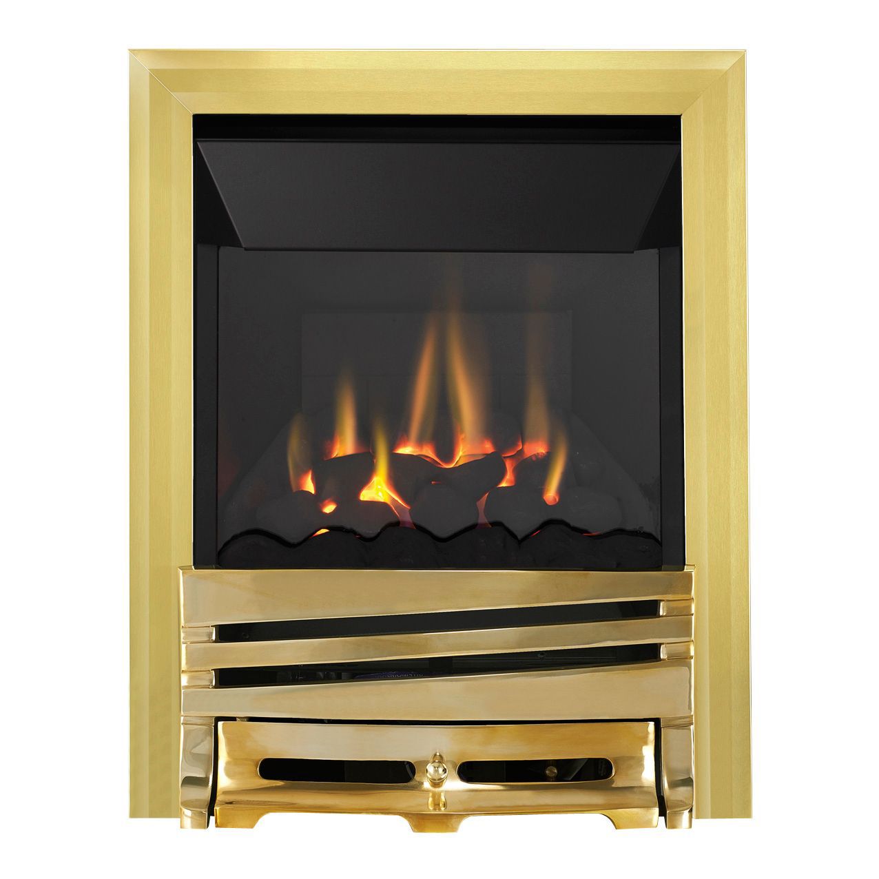 Focal Point Horizon high efficiency Brass effect Manual control Gas Fire |  DIY at Bu0026Q