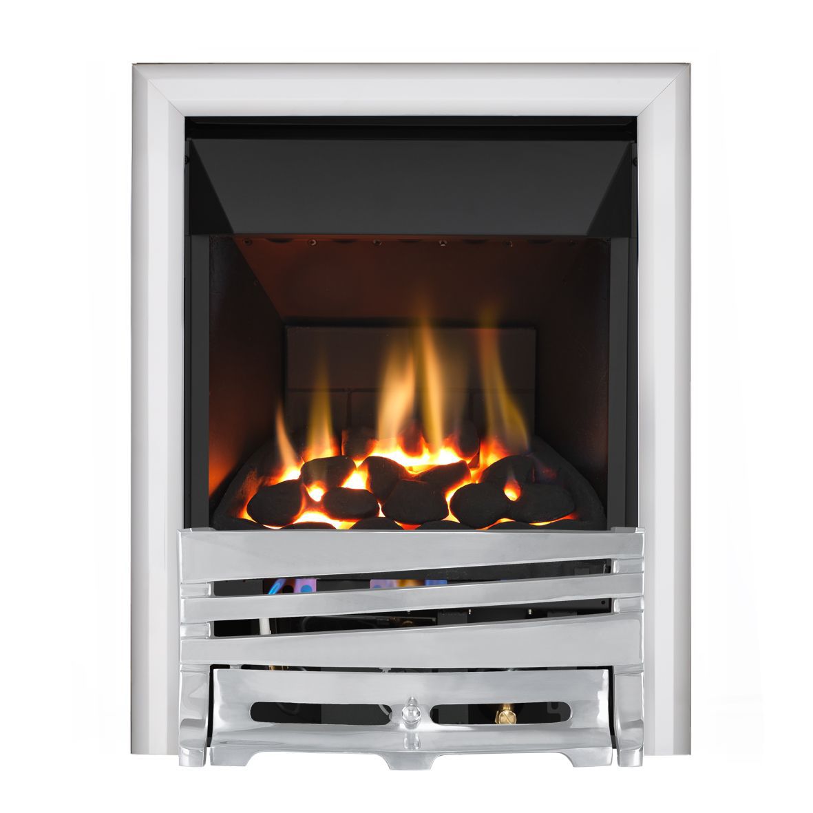 Focal Point Horizon high efficiency Chrome effect Gas fire DIY at B&Q