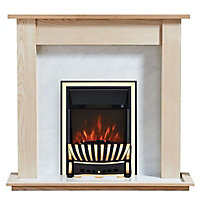 Focal Point Horizon Kingswood Brass effect Fire suite