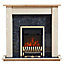 Focal Point Horizon Kingswood Brass effect Fire suite