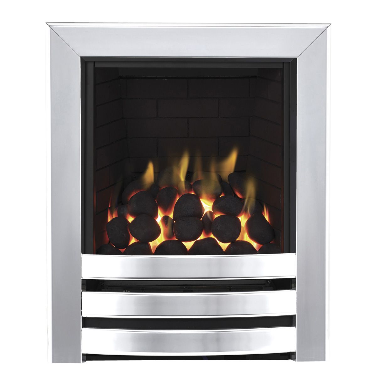 Focal Point Langham full depth Chrome effect Manual control 3.75kW Gas Fire